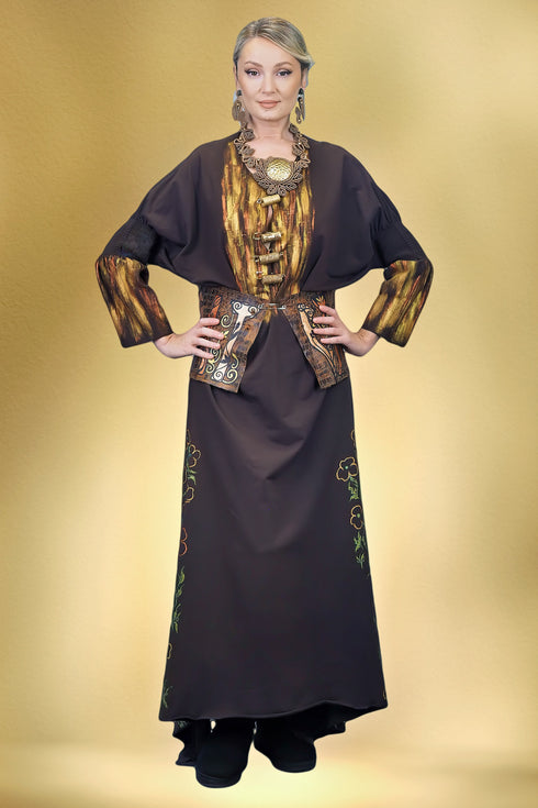 Rochie elegantă pictată manual S23