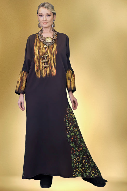 Rochie elegantă pictată manual S23