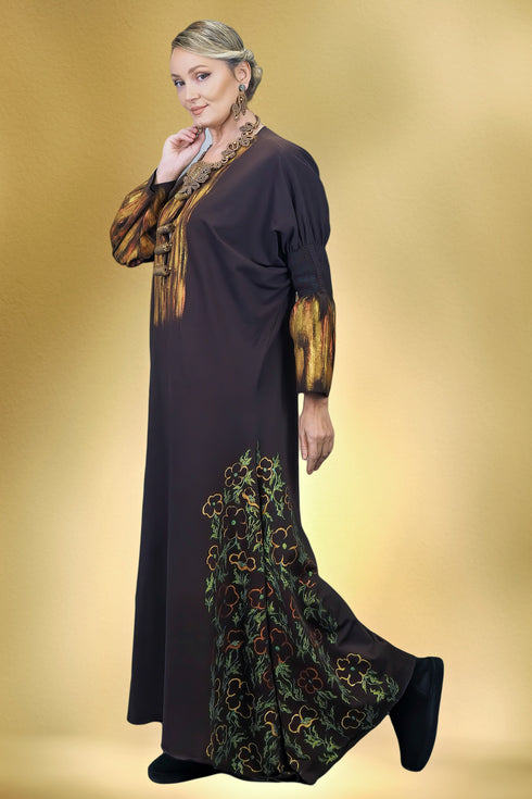 Rochie elegantă pictată manual S23