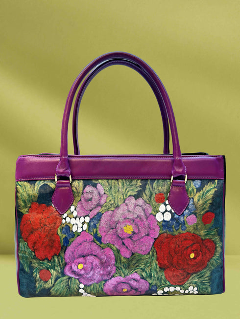 Poseta piele pictata manual G-109