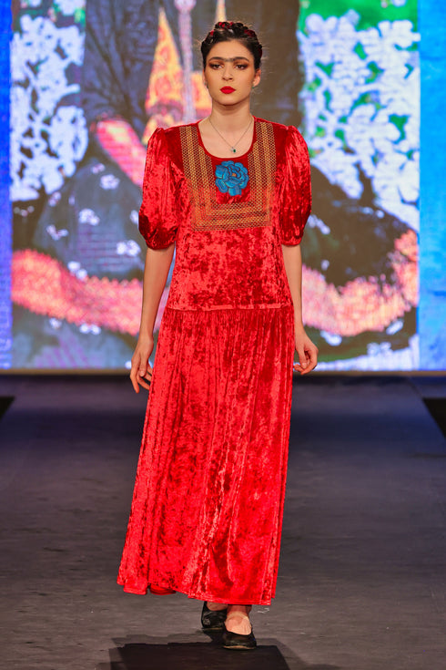 Rochie catifea FR-56