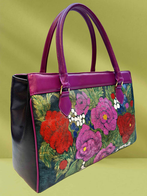 Poseta piele pictata manual G-109