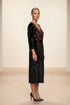 Rochie catifea cu broderie florala LP147
