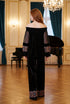 Compleu bluza LP266B si pantaloni LP267P din catifea - spate