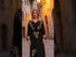 Rochie matase cu broderie aurie - LP212
