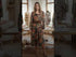 Rochie catifea evazata cu maneci cu volum | LP182