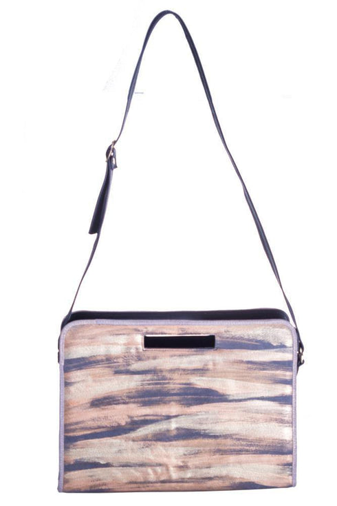 Geanta de piele, pictata manual Liza Panait Liza Panait Online Boutique