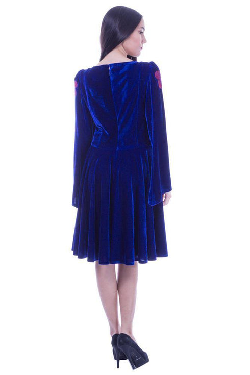 Rochie catifea cu broderie Liza Panait Liza Panait Online Boutique