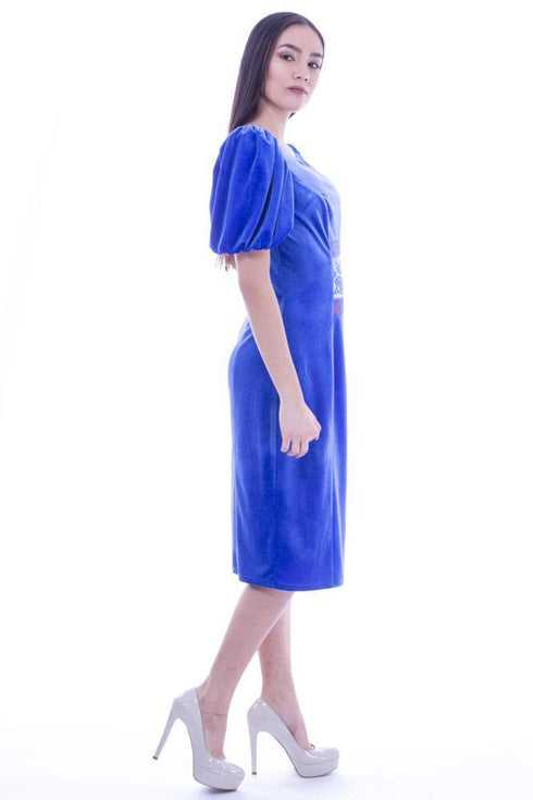 Rochie catifea cu broderie Liza Panait Liza Panait Online Boutique