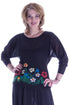 Bluza jerse cu flori din lana Liza Panait Liza Panait Online Boutique