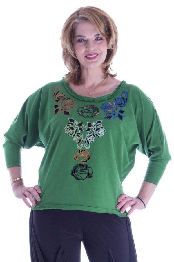 Bluza tricot cu broderie Liza Panait Liza Panait Online Boutique