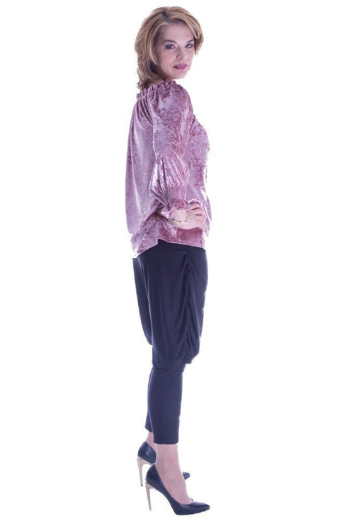 Bluza catifea cu broderie Liza Panait Liza Panait Online Boutique