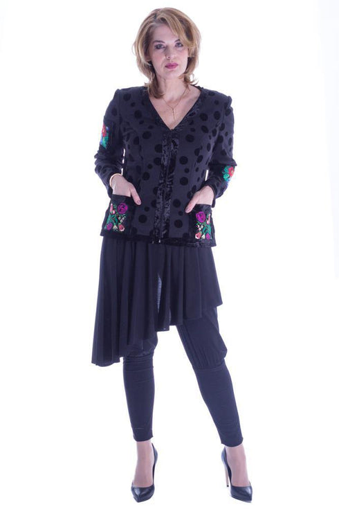 Pantaloni jerse cu fusta suprapusa Liza Panait Liza Panait Online Boutique