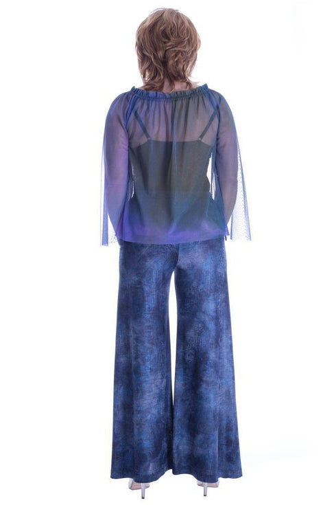 Bluza tul pictat cu broderie Liza Panait Liza Panait Online Boutique