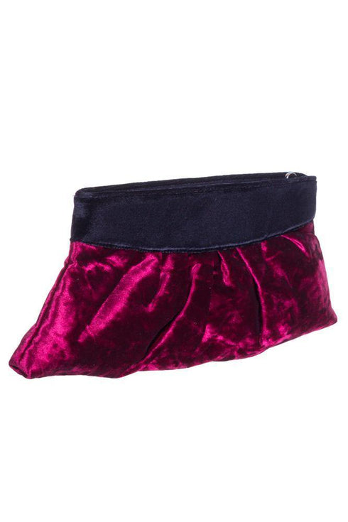 Plic catifea grena si detalii din piele Liza Panait Liza Panait Online Boutique