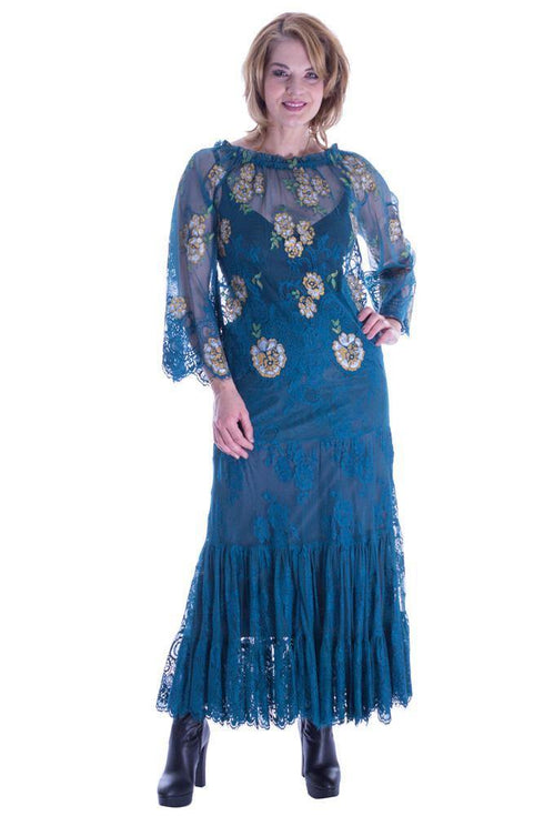 Fusta dantela albastra Liza Panait Liza Panait Online Boutique