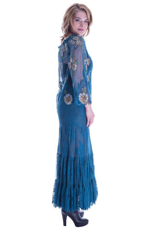 Fusta dantela albastra Liza Panait Liza Panait Online Boutique