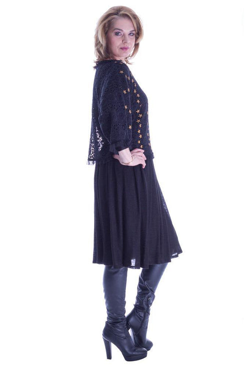 Rochie jerse lana pictata manual Liza Panait Liza Panait Online Boutique