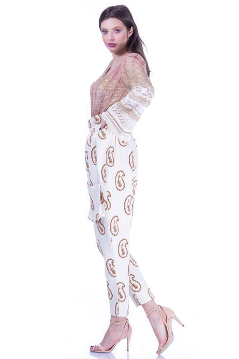 Bluza bumbac auriu Liza Panait Liza Panait Online Boutique