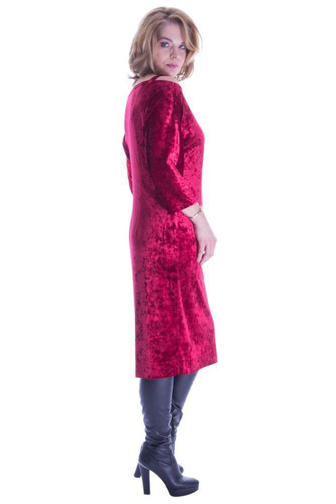 Rochie catifea rosie Liza Panait Liza Panait Online Boutique