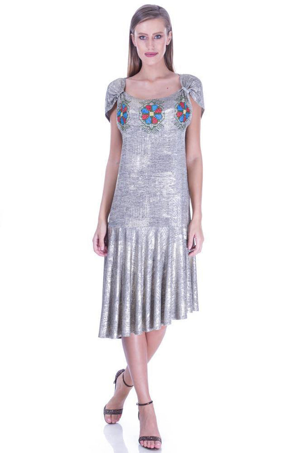 Rochie tricot cu broderie Liza Panait Liza Panait Online Boutique