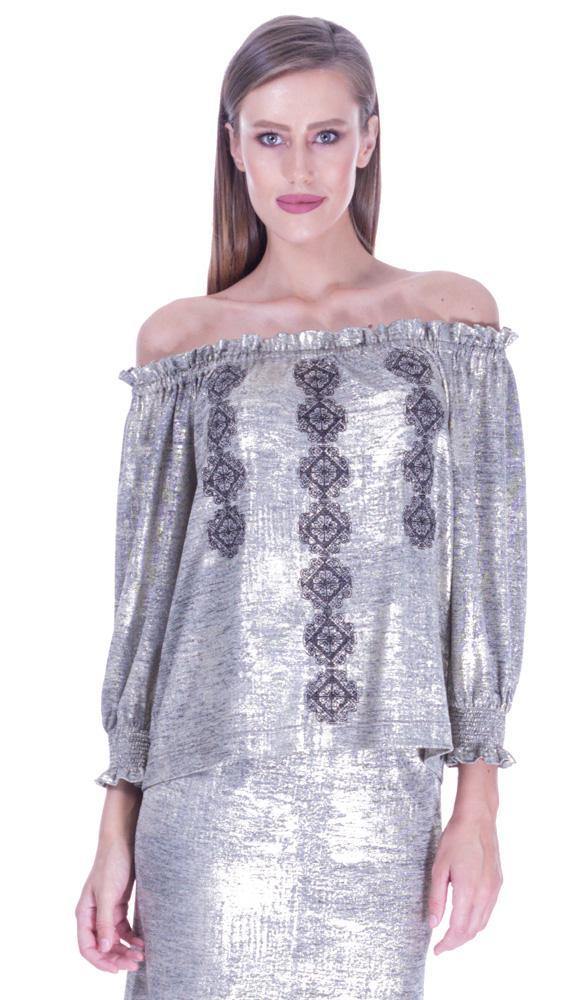 Bluza tricot cu broderie Liza Panait Liza Panait Online Boutique