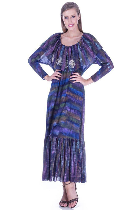 Rochie tul pictata manual Liza Panait Liza Panait Online Boutique