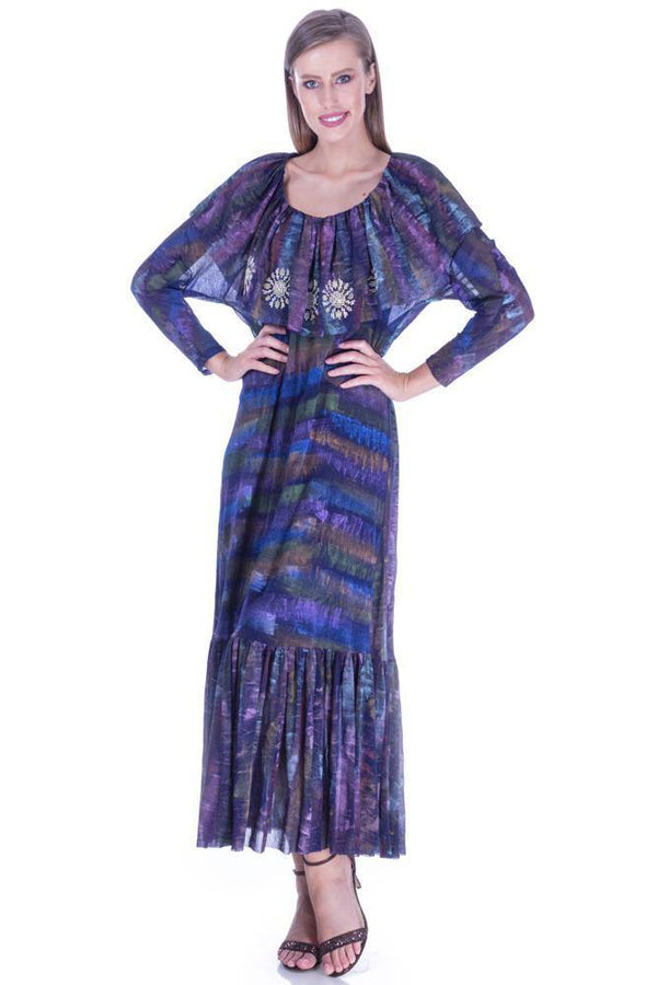 Rochie tul pictata manual Liza Panait Liza Panait Online Boutique