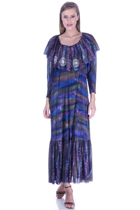 Rochie tul pictata manual Liza Panait Liza Panait Online Boutique