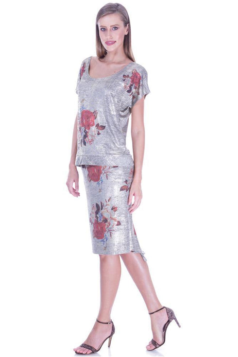 Fusta tricot auriu Liza Panait Liza Panait Online Boutique