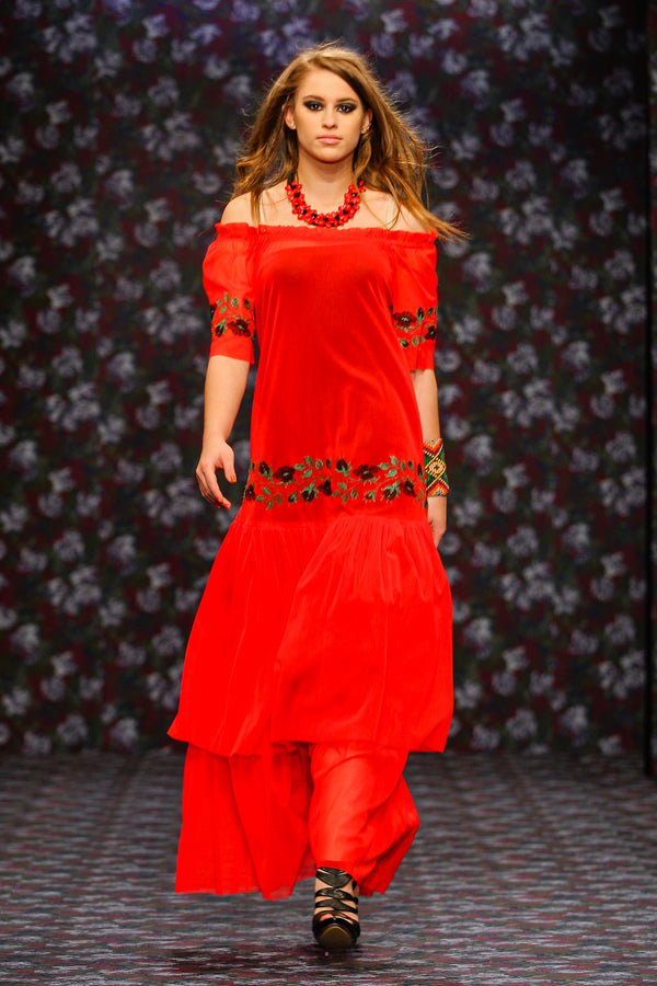 Rochie tull brodat V196