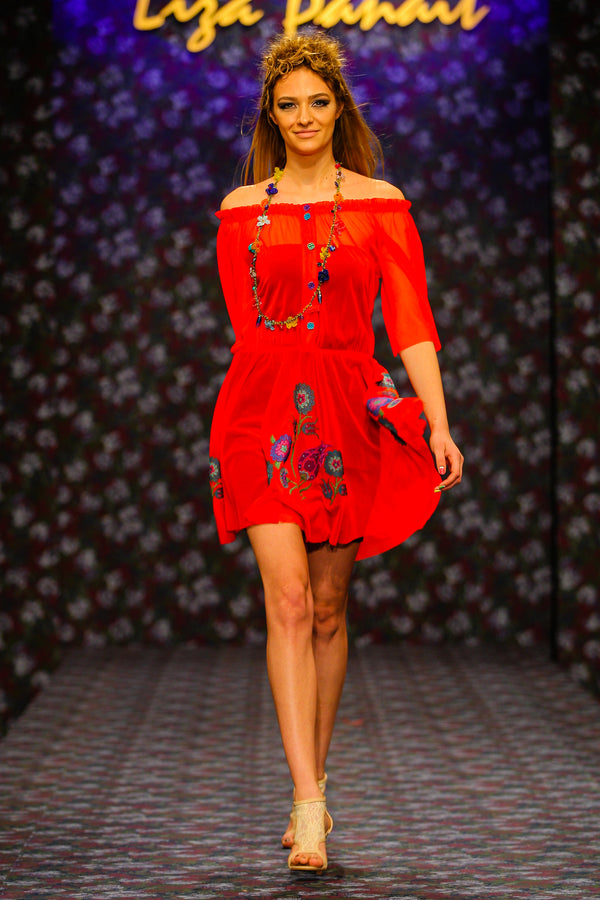 Rochie tull brodat 2078