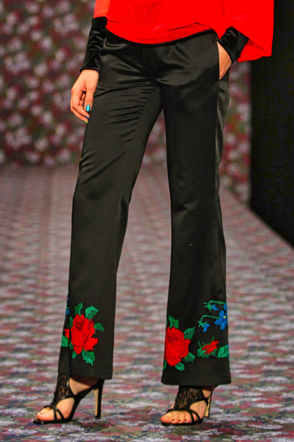 Pantalon denim brodatG4728