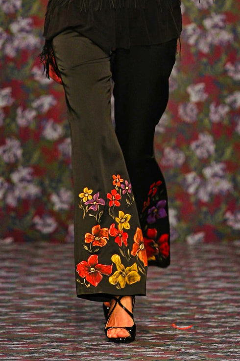 Pantalon denim pictat manual V194