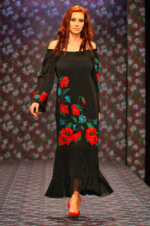 Rochie tull brodat G4739