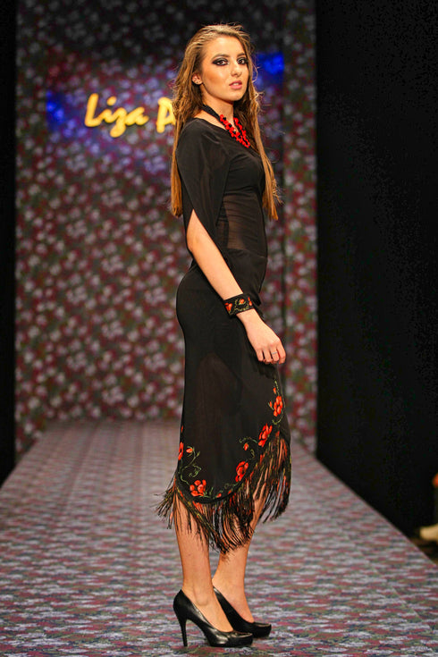 Rochie tull pictat manual V187