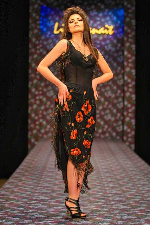 Rochie tull pictat manual G4722