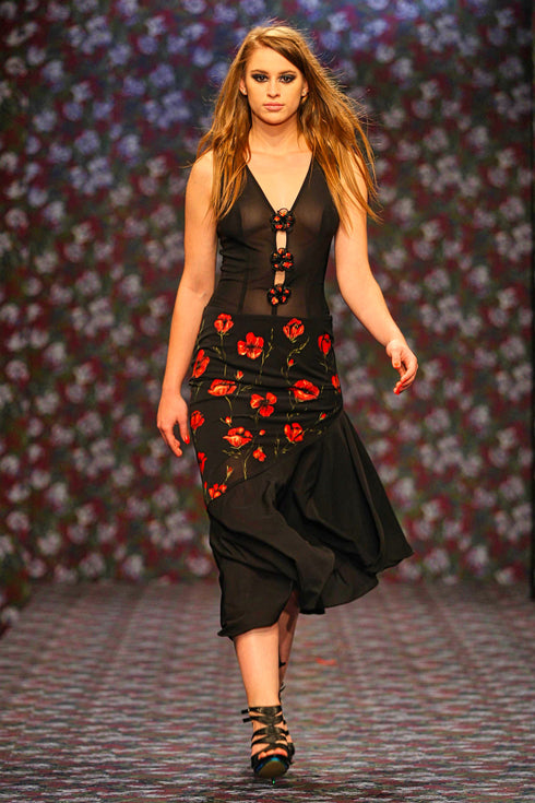 Rochie tull pictat manual G4723