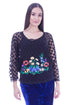 Bluza tul negru cu broderie Liza Panait Liza Panait Online Boutique