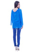 Bluza tul bleu cu broderie argintie Liza Panait Liza Panait Online Boutique