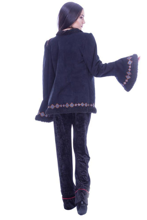 Jacheta neagra din piele ecologica Liza Panait Liza Panait Online Boutique