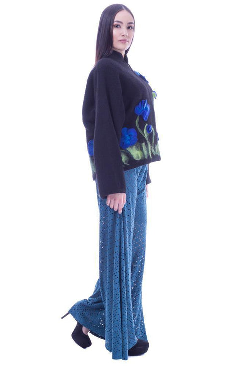 Jacheta neagra impaslita manual Liza Panait Liza Panait Online Boutique