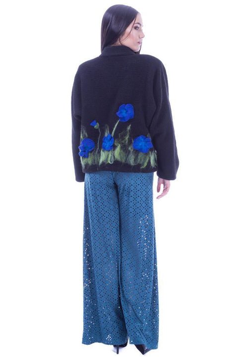 Jacheta neagra impaslita manual Liza Panait Liza Panait Online Boutique