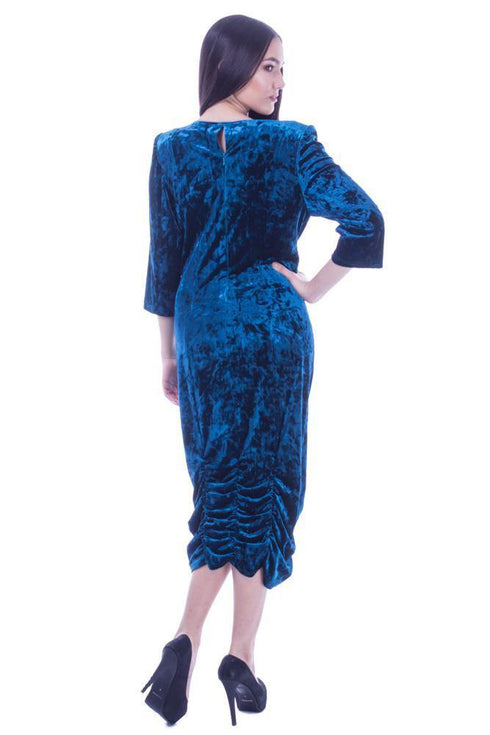Rochie de catifea cu broderie Liza Panait Liza Panait Online Boutique