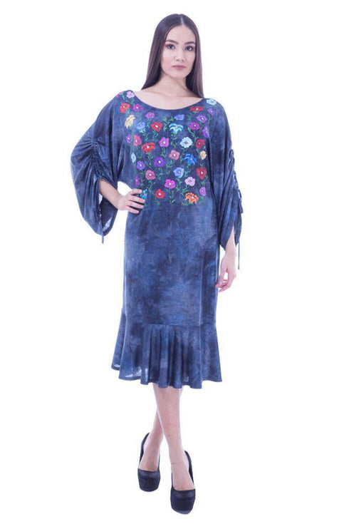 Rochie jerse, pictata manual Liza Panait Liza Panait Online Boutique