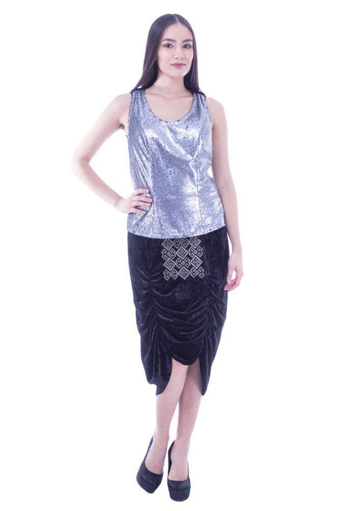 Bluza argintie cu paiete Liza Panait Liza Panait Online Boutique