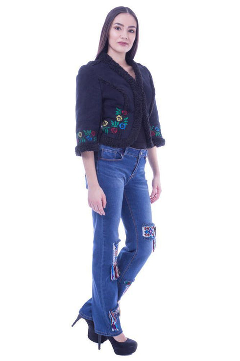 Cojoc negru din piele ecologica Liza Panait Liza Panait Online Boutique