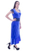 Rochie catifea bleu cu dantela Liza Panait Liza Panait Online Boutique