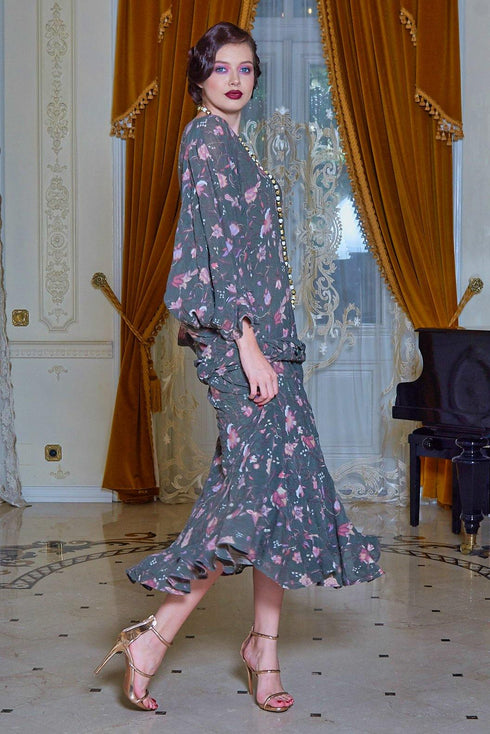 Rochie voal de lana cu aplicatii Liza Panait Liza Panait Online Boutique