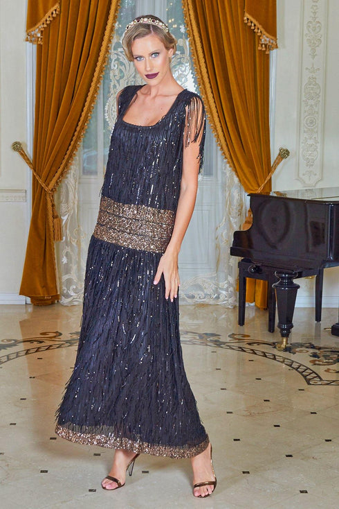 Rochie tull cu franjuri si paiete Liza Panait Liza Panait Online Boutique